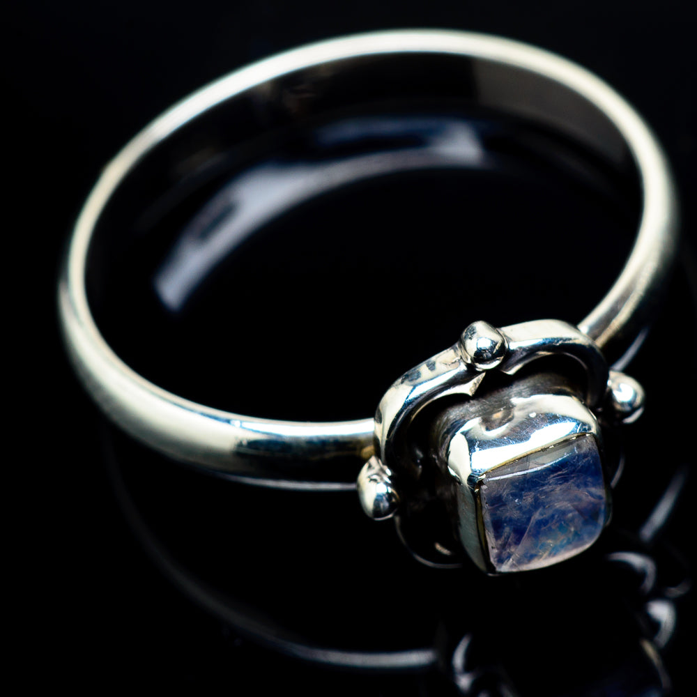 Rainbow Moonstone Rings handcrafted by Anasilvercos - RING19945