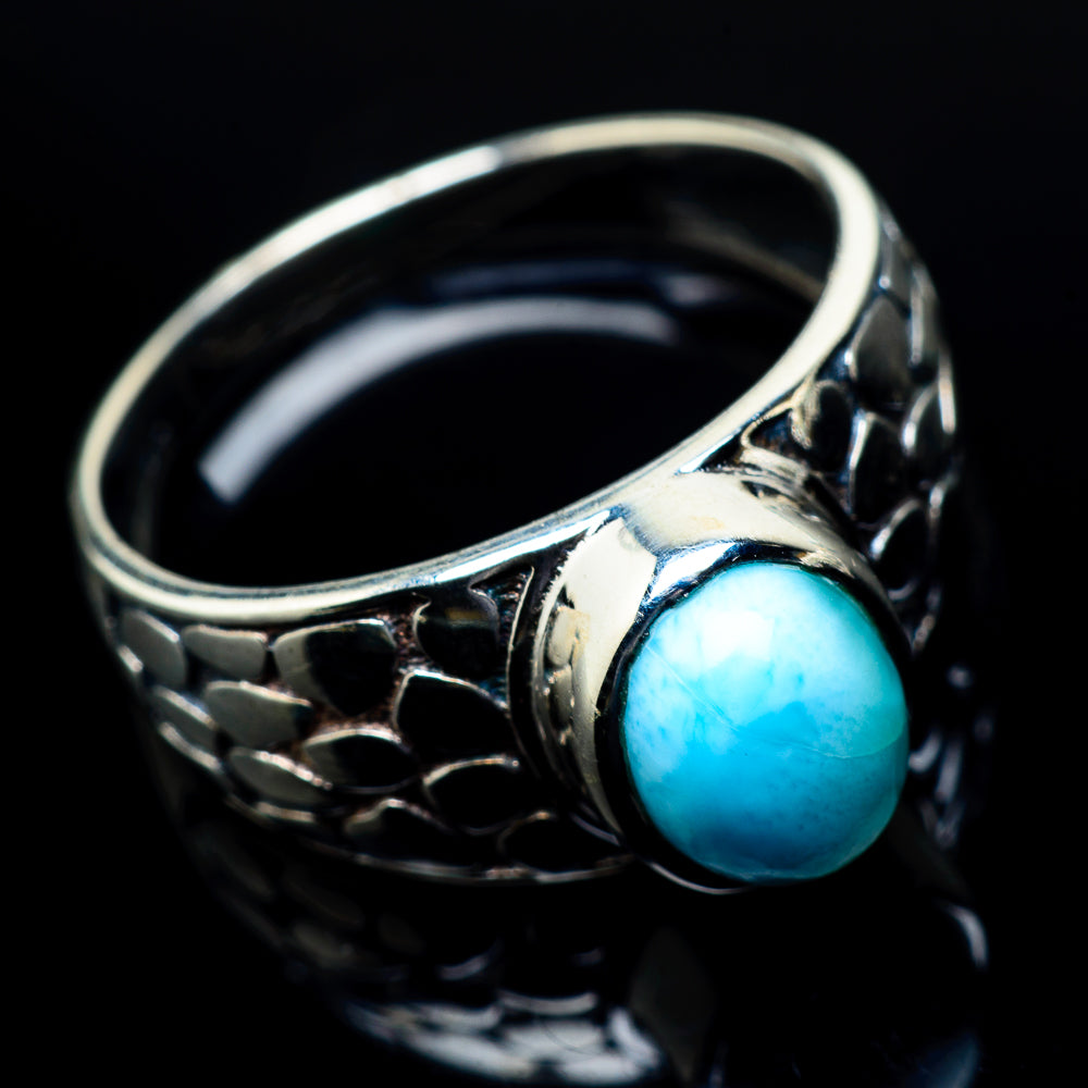 Larimar Rings handcrafted by Anasilvercos - RING19948