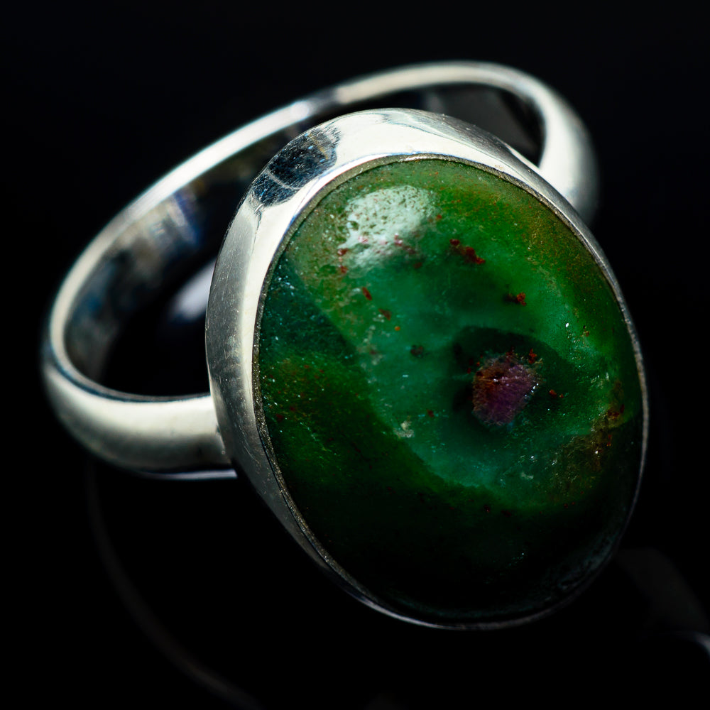 Ruby Fuchsite Rings handcrafted by Anasilvercos - RING19974
