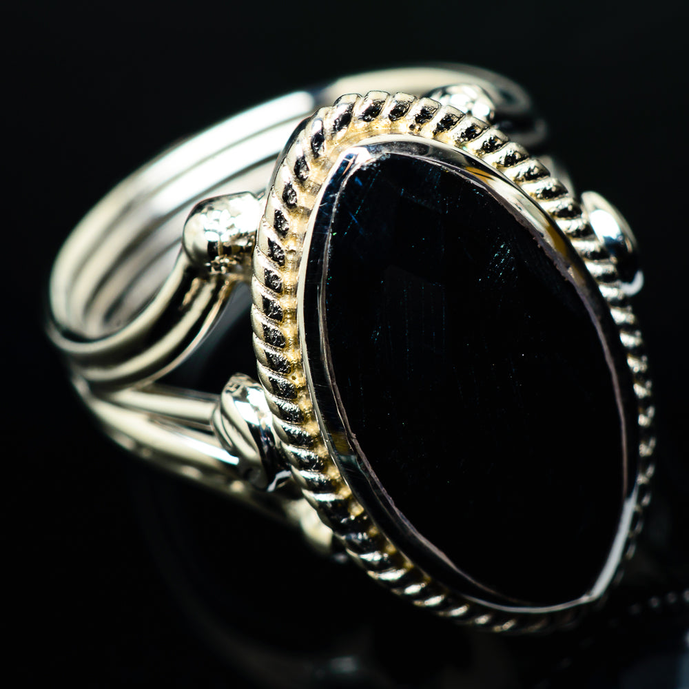 Rainbow Moonstone Rings handcrafted by Anasilvercos - RING20002