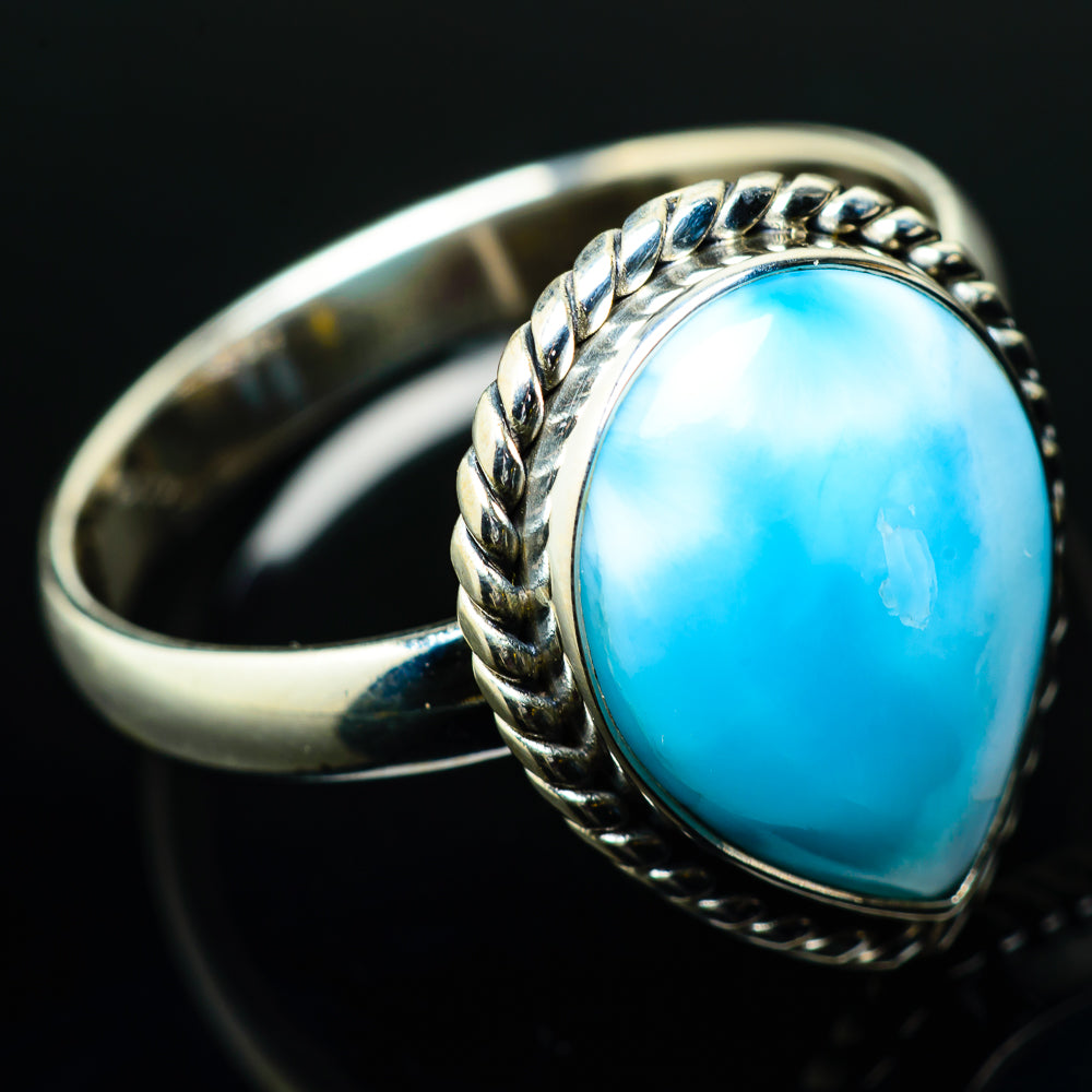 Larimar Rings handcrafted by Anasilvercos - RING20033