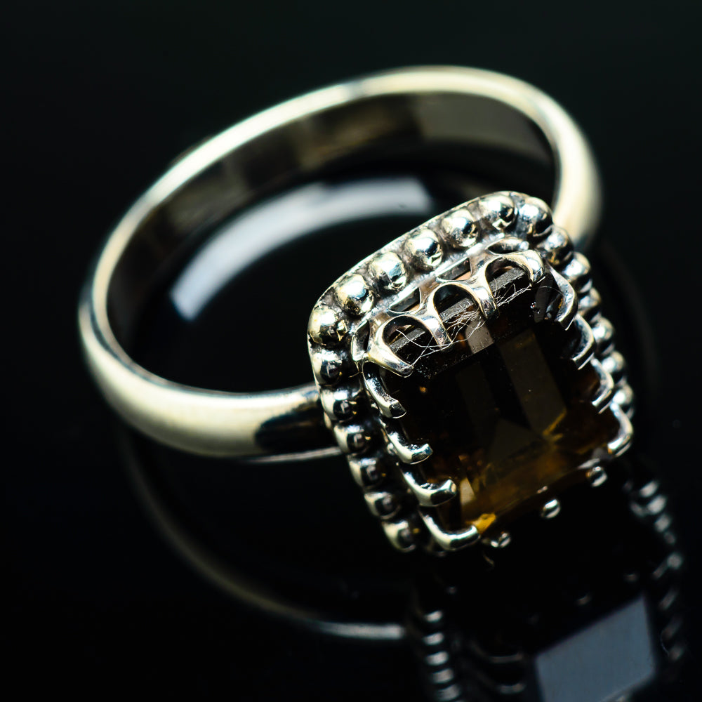 Smoky Quartz Rings handcrafted by Anasilvercos - RING20060