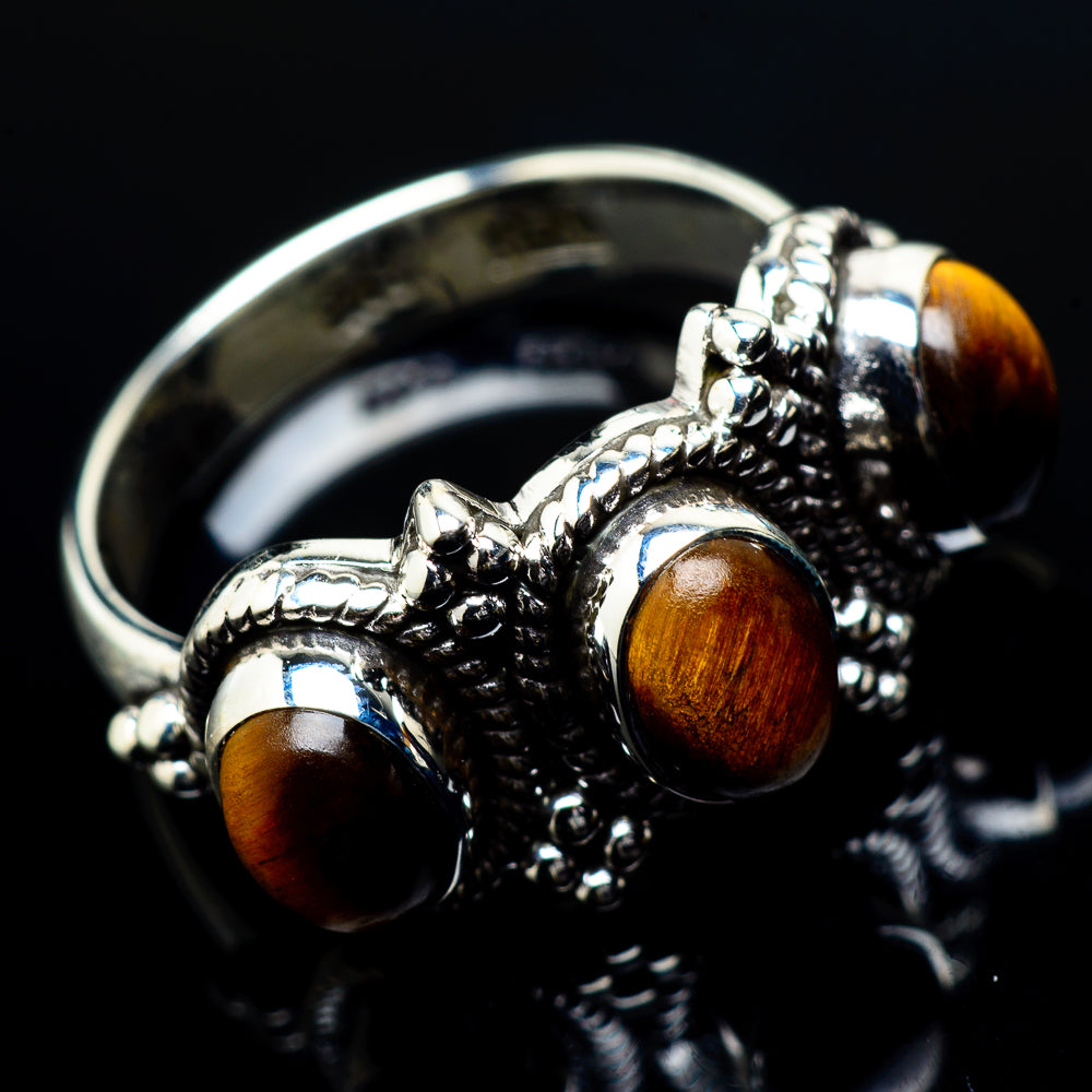 Tiger Eye Rings handcrafted by Anasilvercos - RING20082