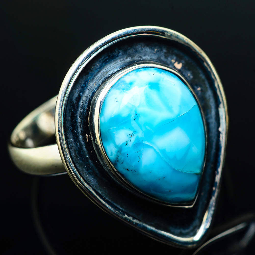 Larimar Rings handcrafted by Anasilvercos - RING20099