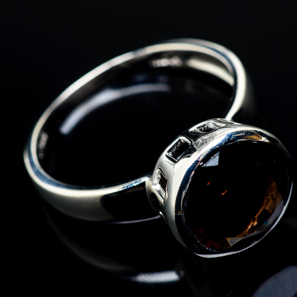 Smoky Quartz Rings handcrafted by Anasilvercos - RING20127