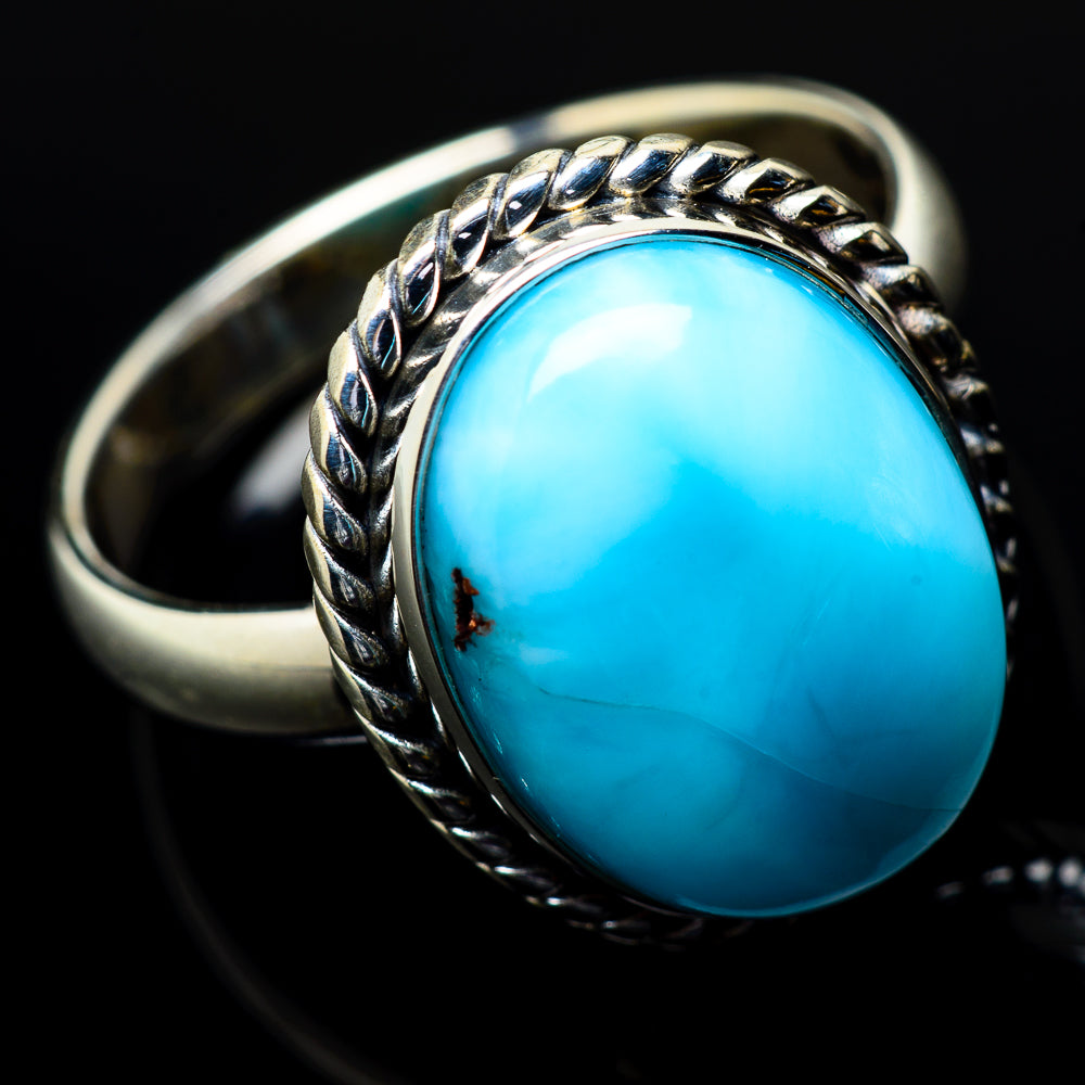 Larimar Rings handcrafted by Anasilvercos - RING20141