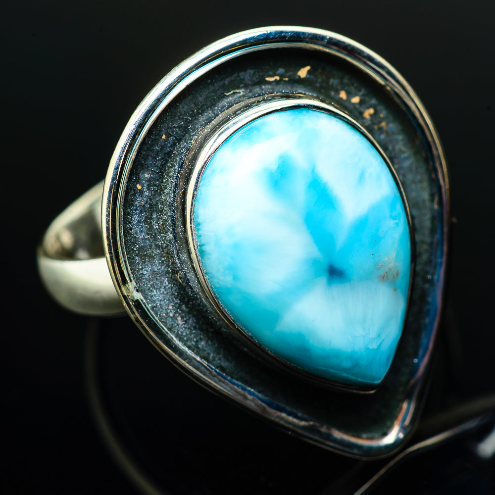 Larimar Rings handcrafted by Anasilvercos - RING20145