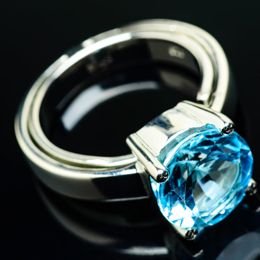 Blue Topaz Rings handcrafted by Anasilvercos - RING20163