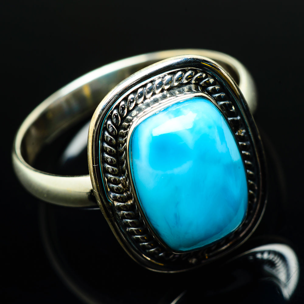Larimar Rings handcrafted by Anasilvercos - RING20165