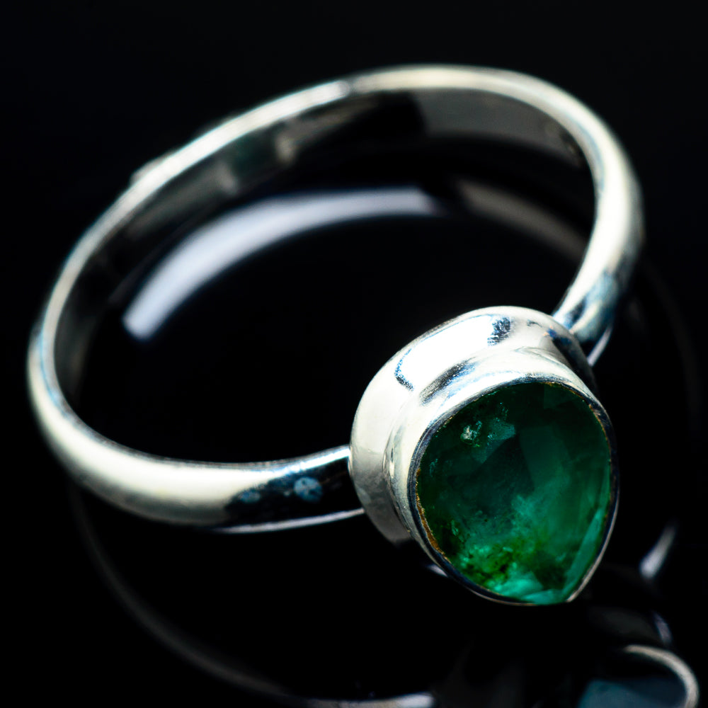 Zambian Emerald Rings handcrafted by Anasilvercos - RING20187