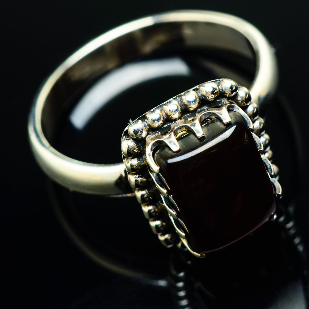 Red Onyx Rings handcrafted by Anasilvercos - RING20190