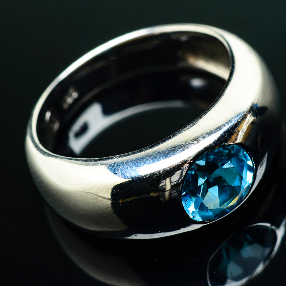 Blue Topaz Rings handcrafted by Anasilvercos - RING20222