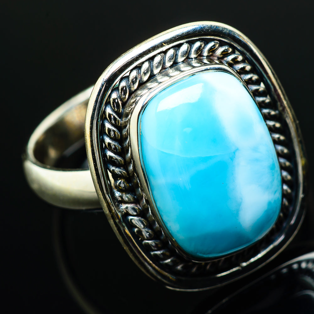 Larimar Rings handcrafted by Anasilvercos - RING20281