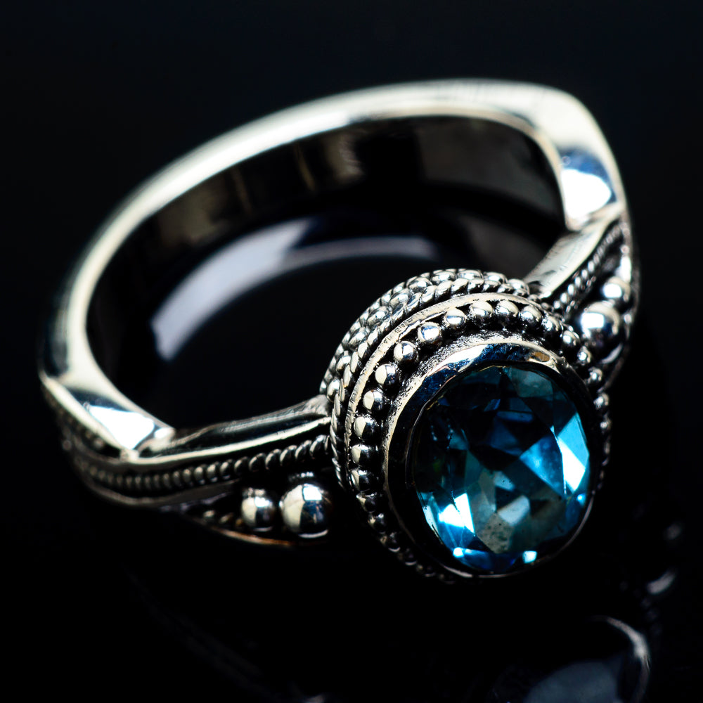Blue Topaz Rings handcrafted by Anasilvercos - RING20439