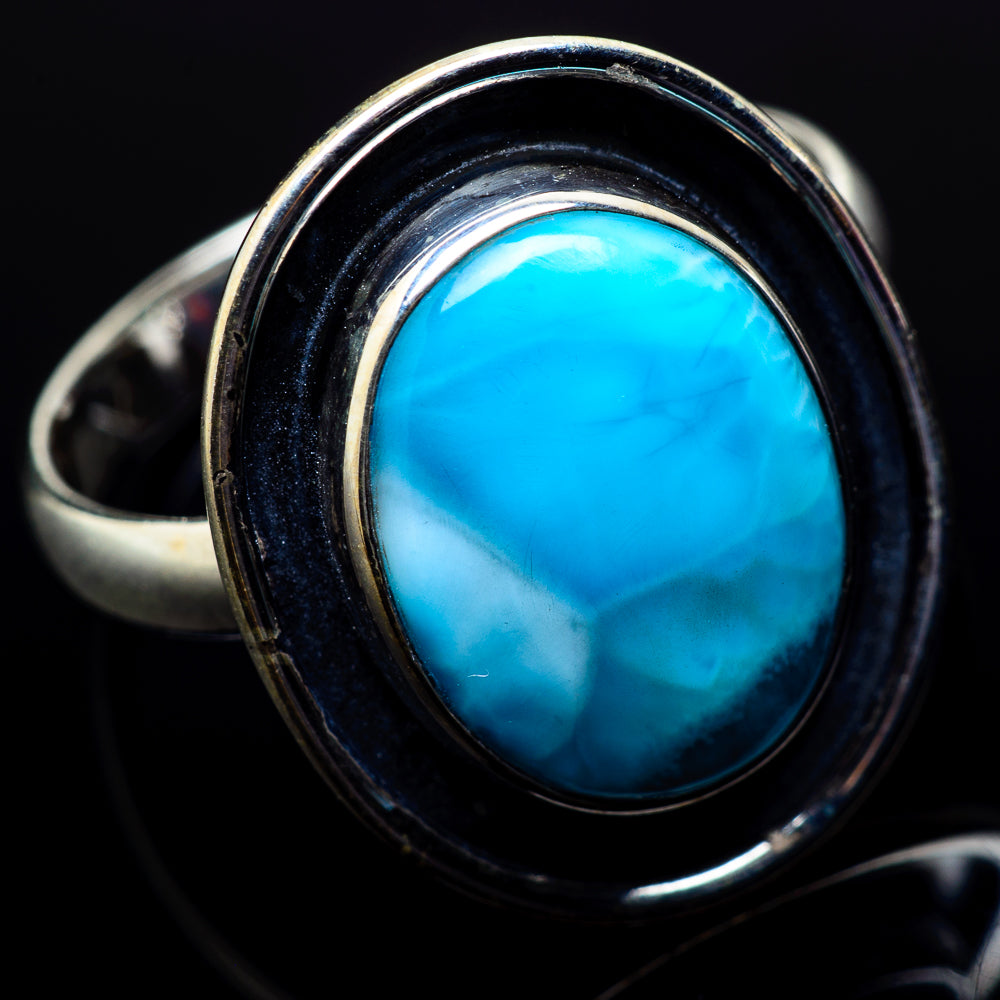 Larimar Rings handcrafted by Anasilvercos - RING20488