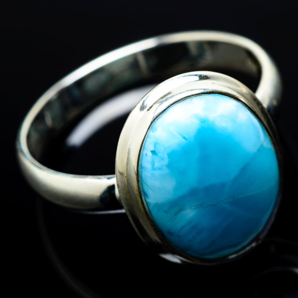 Larimar Rings handcrafted by Anasilvercos - RING20504