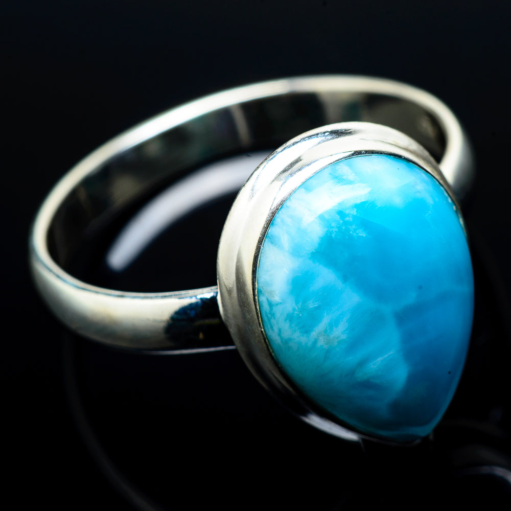 Larimar Rings handcrafted by Anasilvercos - RING20507