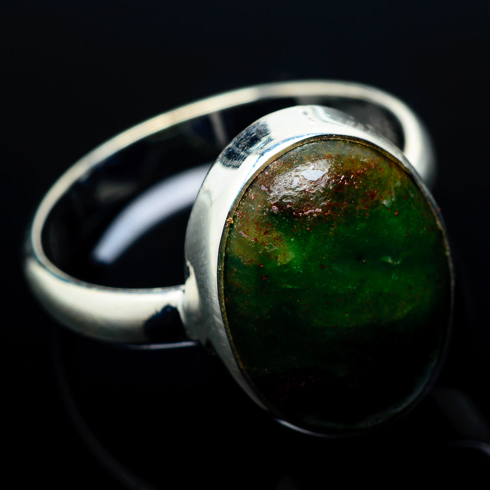 Ruby Fuchsite Rings handcrafted by Anasilvercos - RING20512