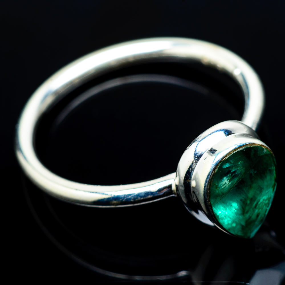 Zambian Emerald Rings handcrafted by Anasilvercos - RING20514