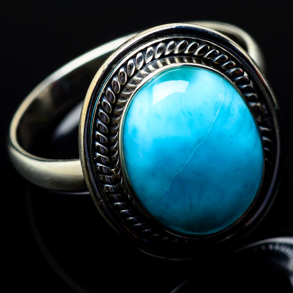 Larimar Rings handcrafted by Anasilvercos - RING20531