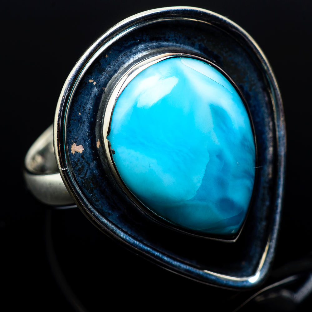 Larimar Rings handcrafted by Anasilvercos - RING20533