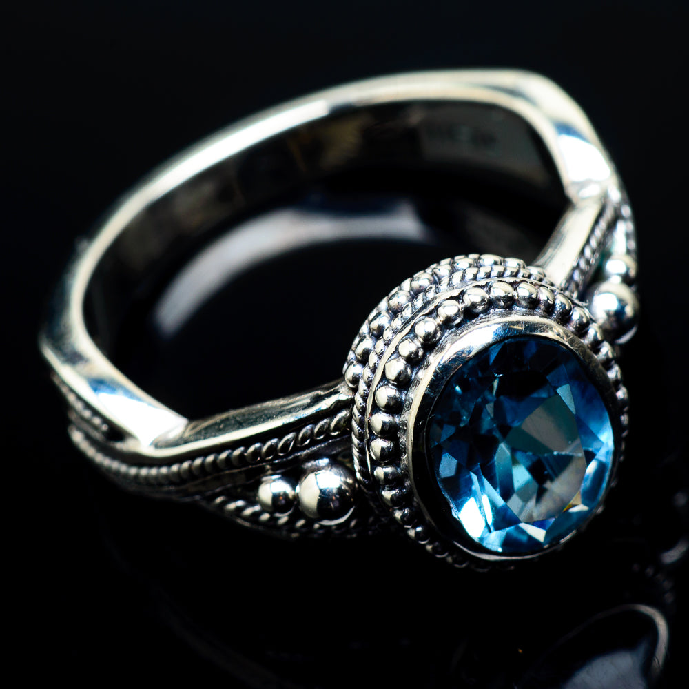 Blue Topaz Rings handcrafted by Anasilvercos - RING20594