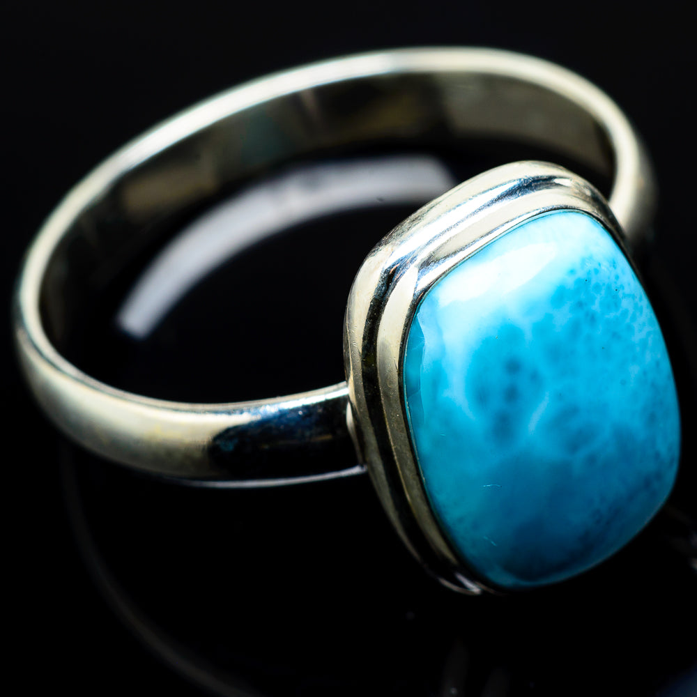 Larimar Rings handcrafted by Anasilvercos - RING20621