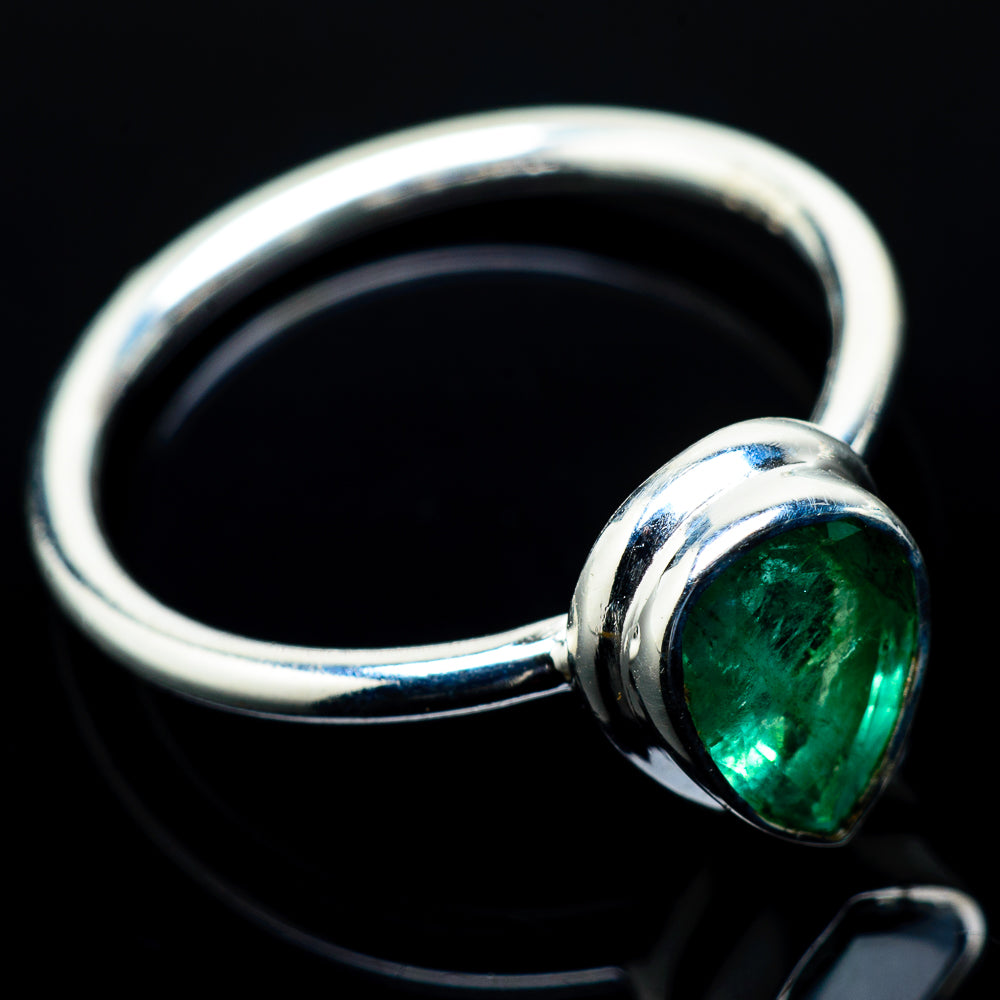 Zambian Emerald Rings handcrafted by Anasilvercos - RING20673