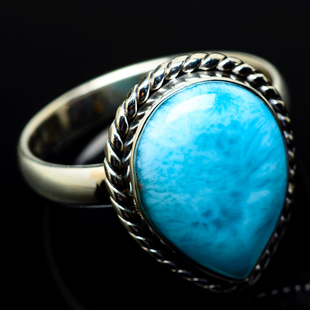 Larimar Rings handcrafted by Anasilvercos - RING20720