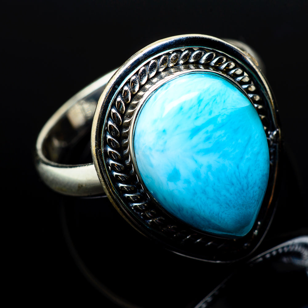 Larimar Rings handcrafted by Anasilvercos - RING20781