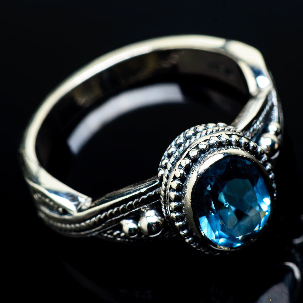 Blue Topaz Rings handcrafted by Anasilvercos - RING20830