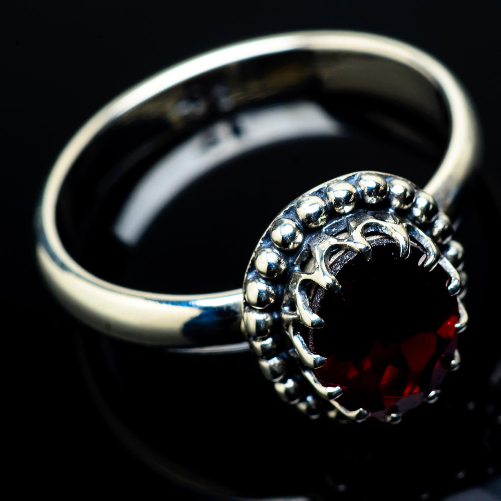 Garnet Rings handcrafted by Anasilvercos - RING20843