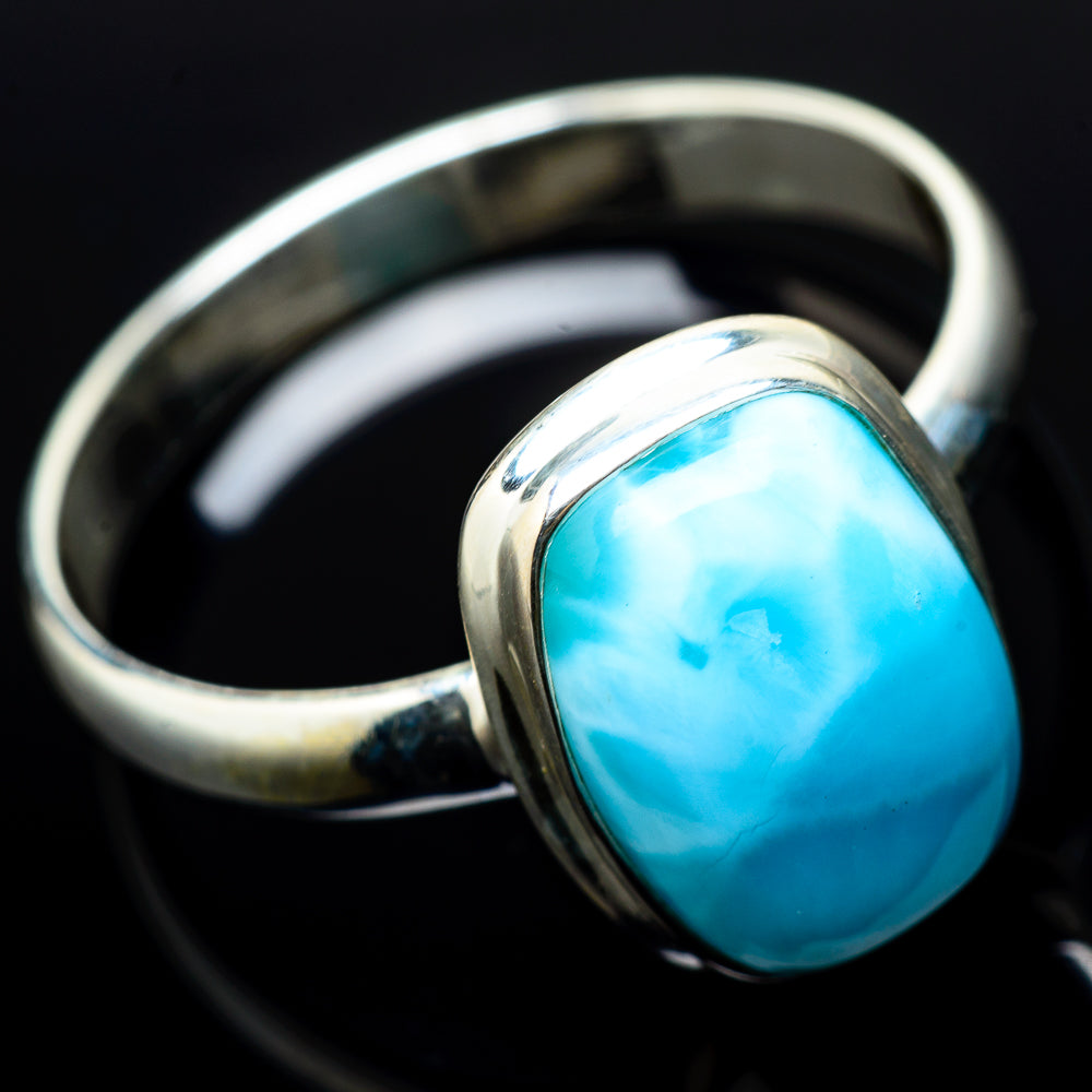 Larimar Rings handcrafted by Anasilvercos - RING20969