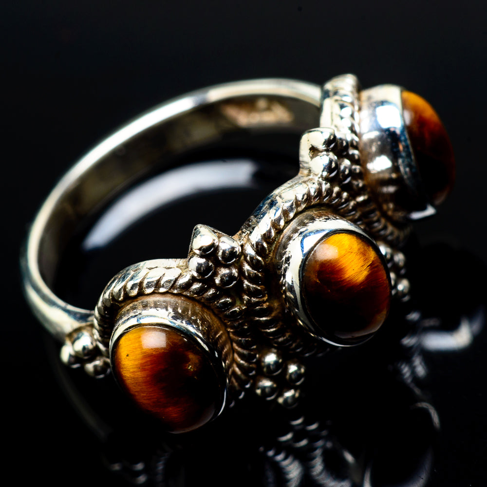 Tiger Eye Rings handcrafted by Anasilvercos - RING21049
