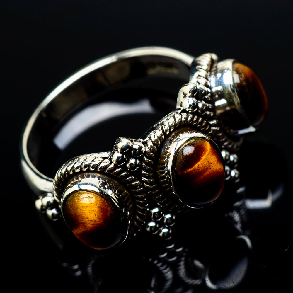 Tiger Eye Rings handcrafted by Anasilvercos - RING21075