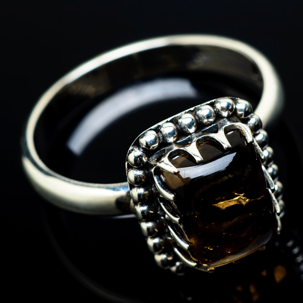 Smoky Quartz Rings handcrafted by Anasilvercos - RING21111