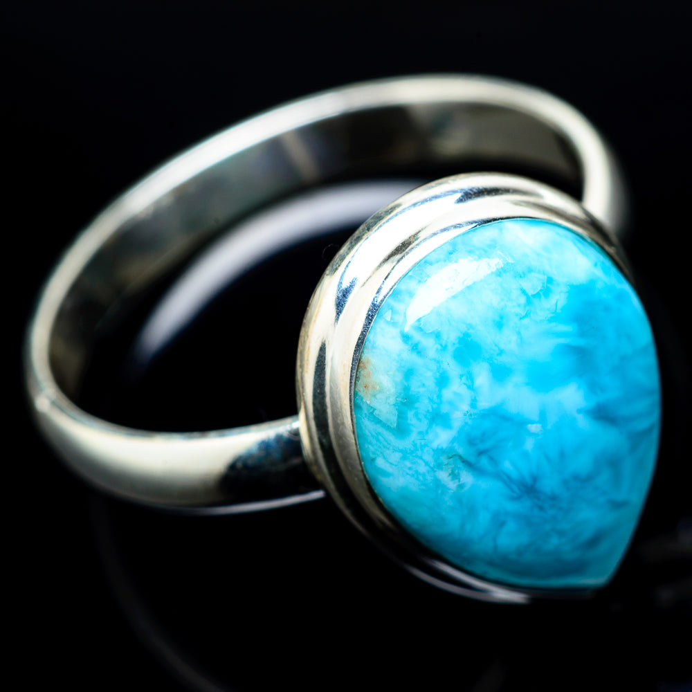 Larimar Rings handcrafted by Anasilvercos - RING21180