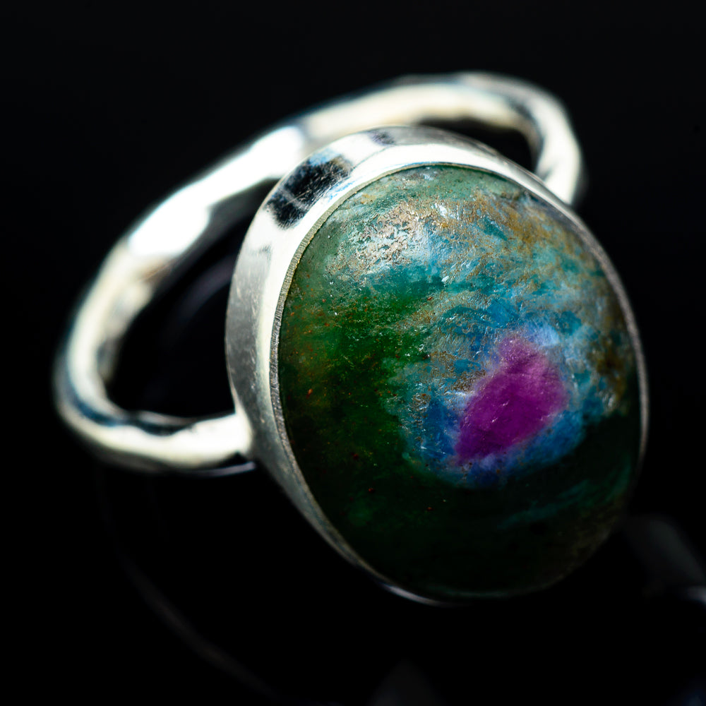 Ruby Fuchsite Rings handcrafted by Anasilvercos - RING21211
