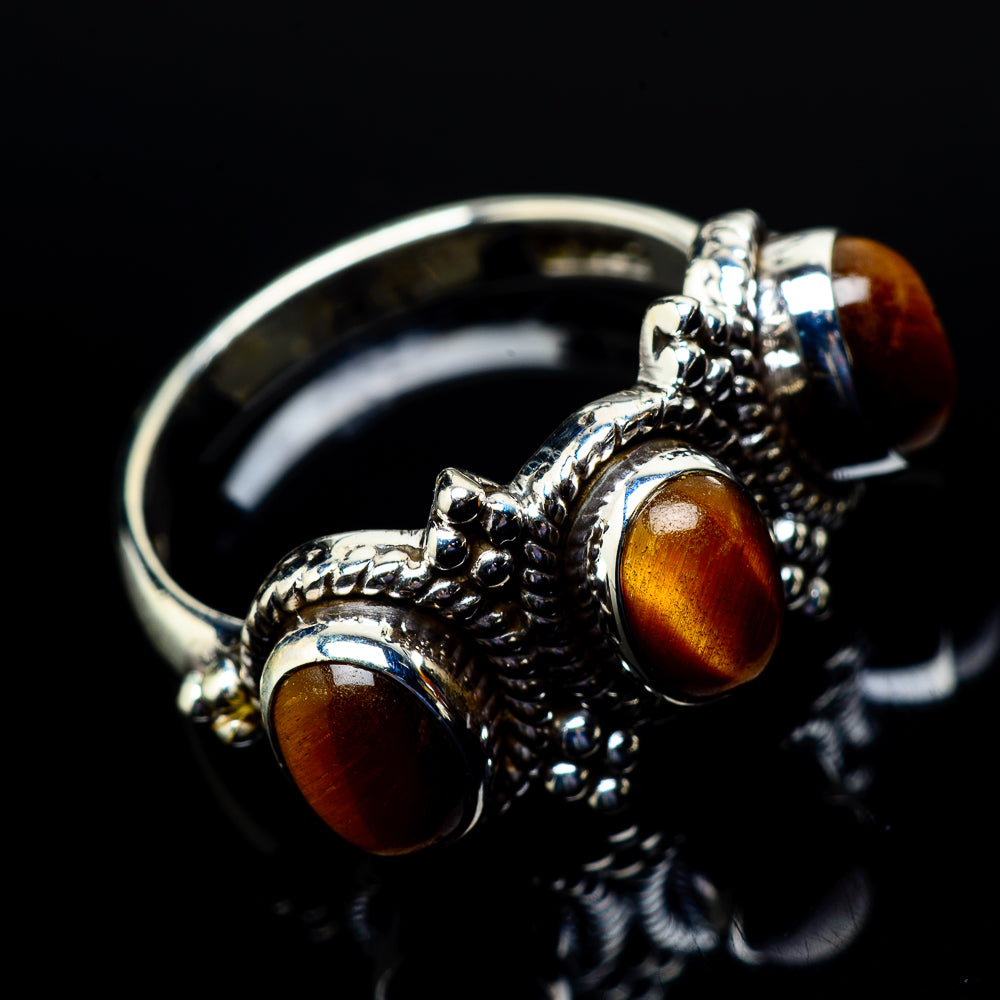 Tiger Eye Rings handcrafted by Anasilvercos - RING21214