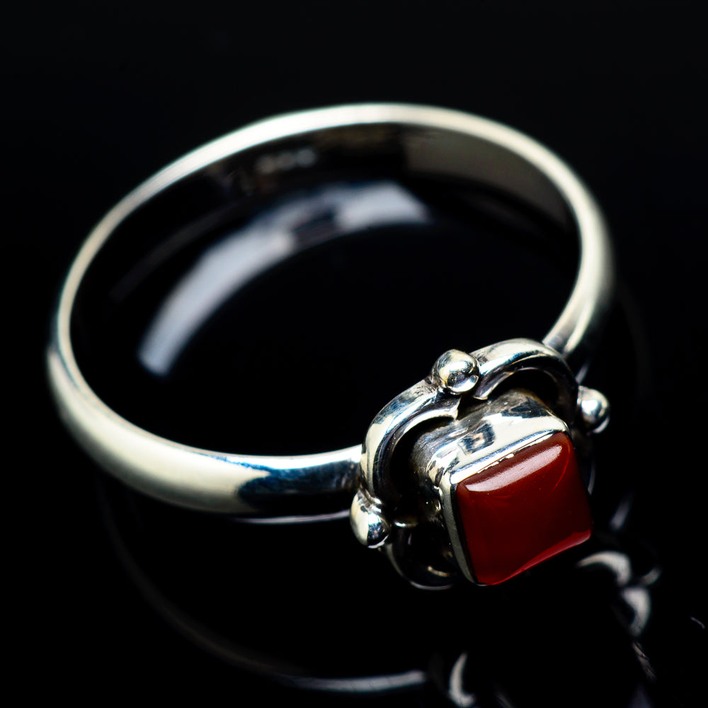 Red Onyx Rings handcrafted by Anasilvercos - RING21289