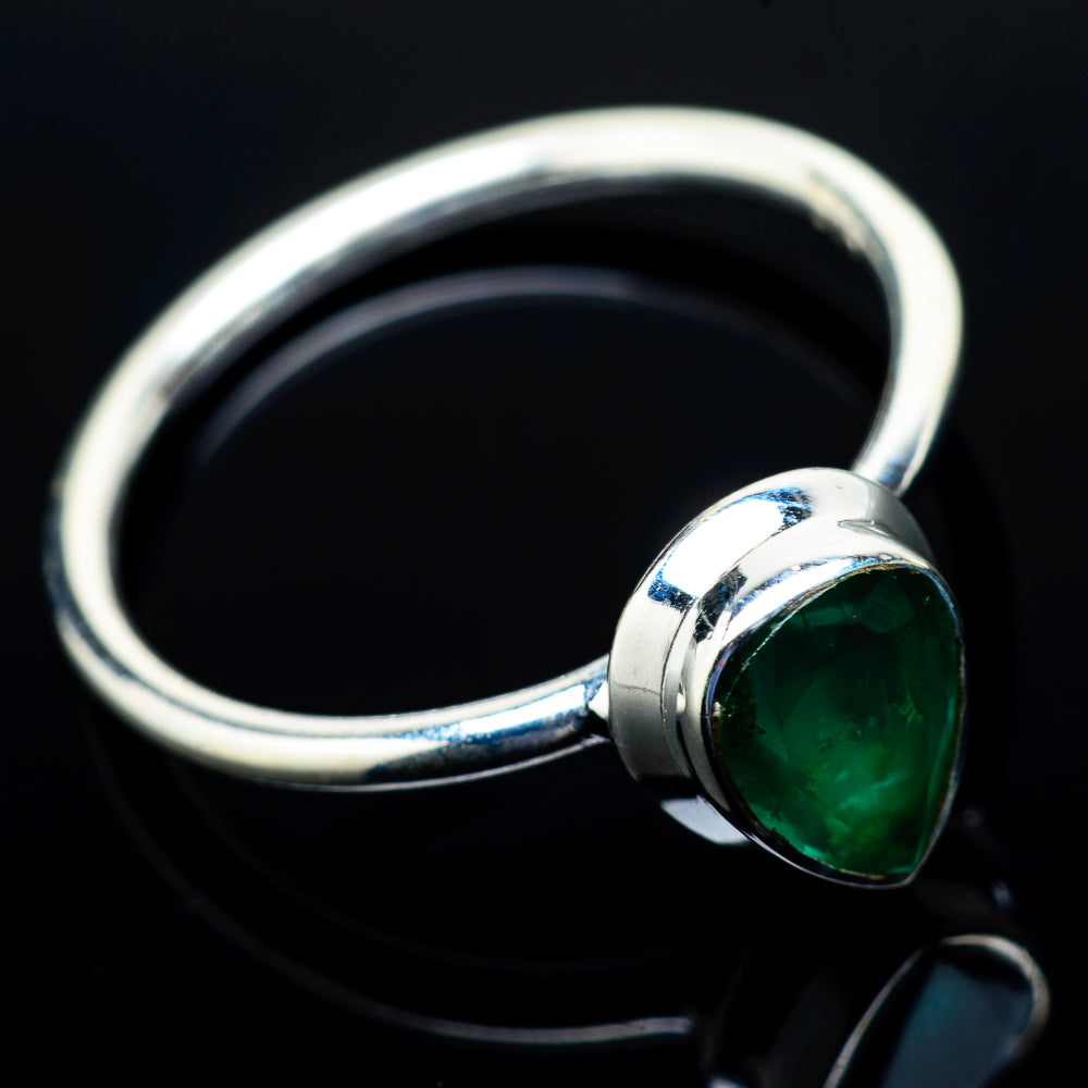 Zambian Emerald Rings handcrafted by Anasilvercos - RING21309