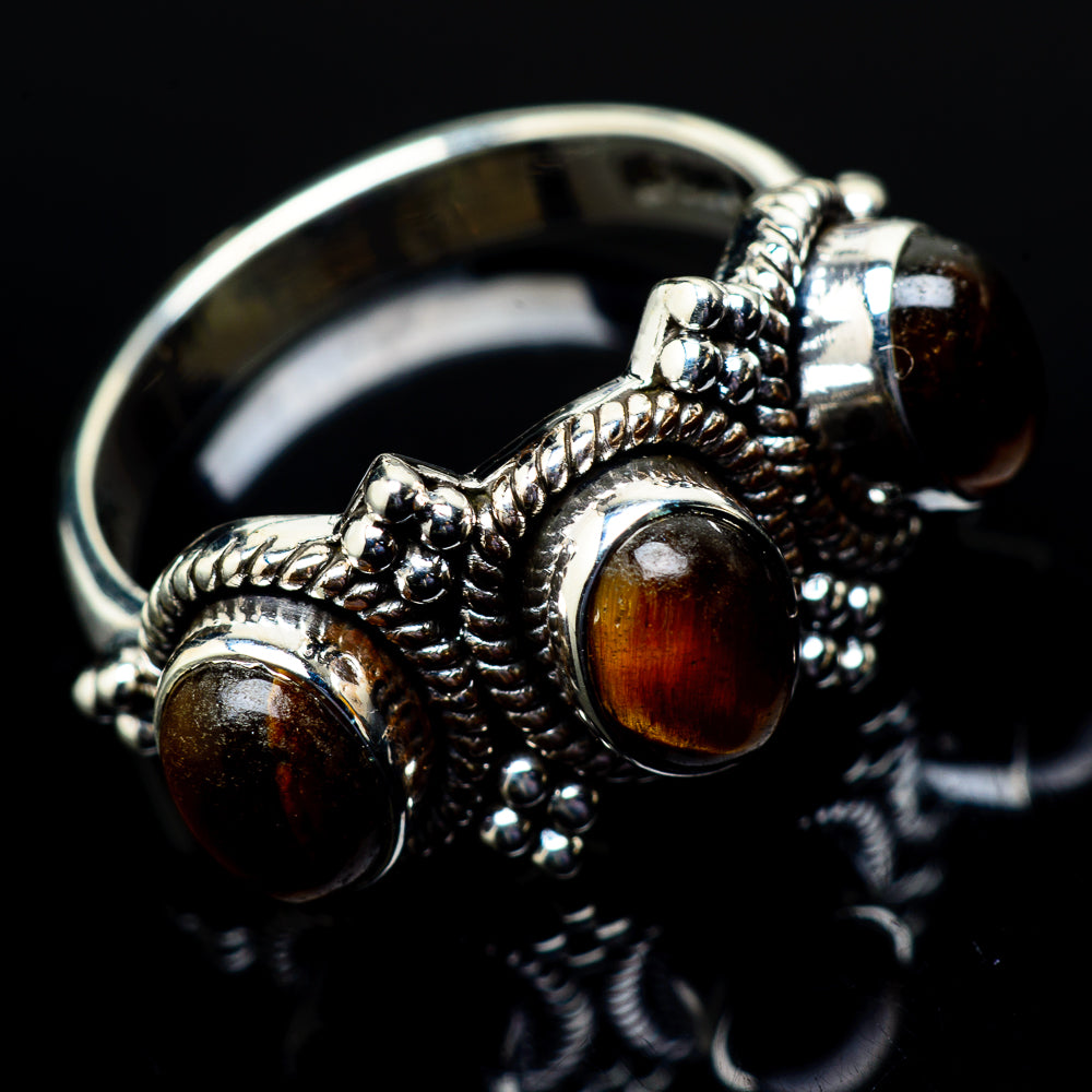 Tiger Eye Rings handcrafted by Anasilvercos - RING21377