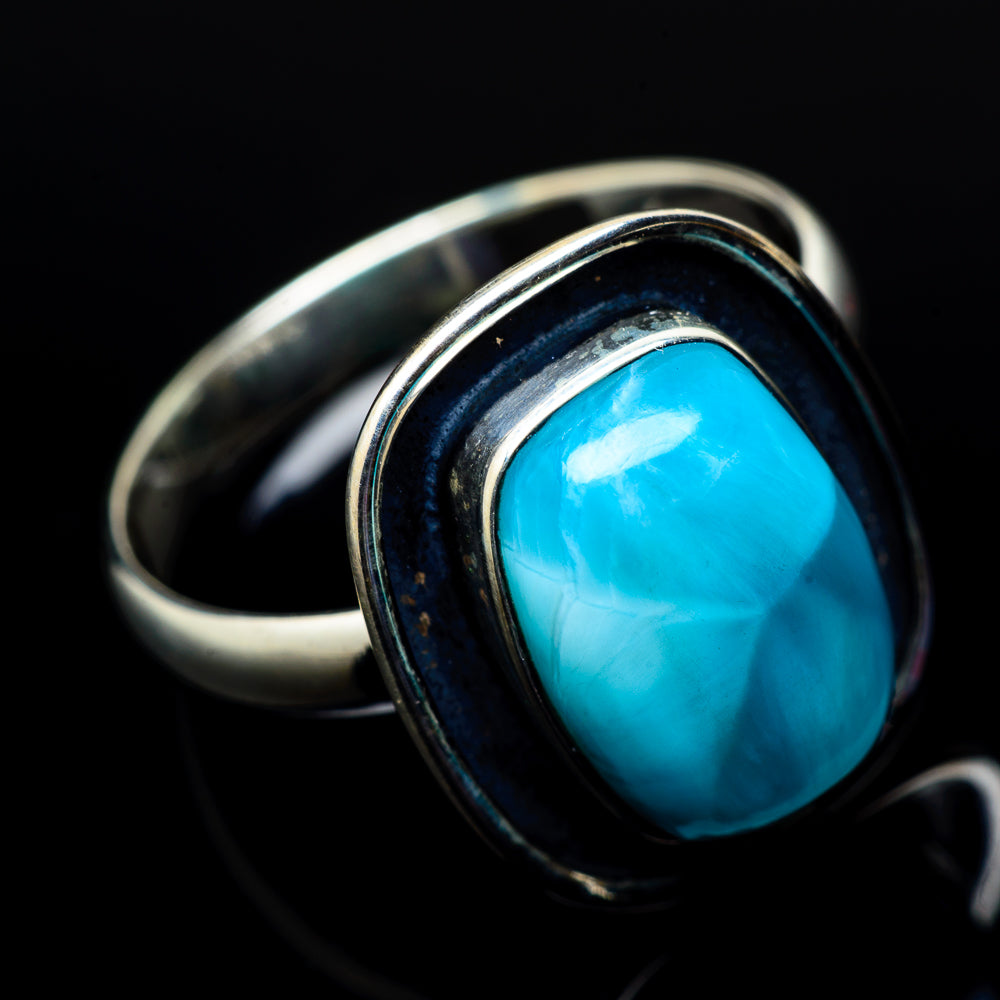 Larimar Rings handcrafted by Anasilvercos - RING21484