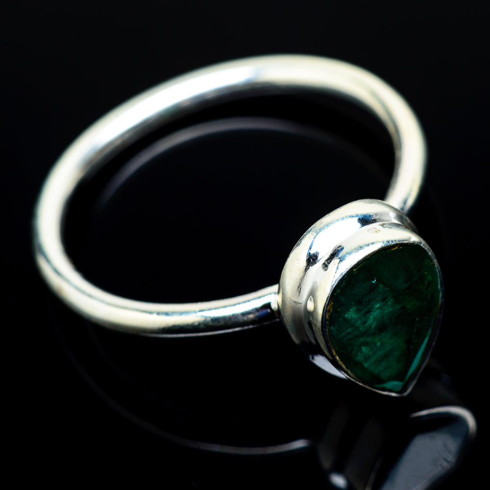 Zambian Emerald Rings handcrafted by Anasilvercos - RING21533