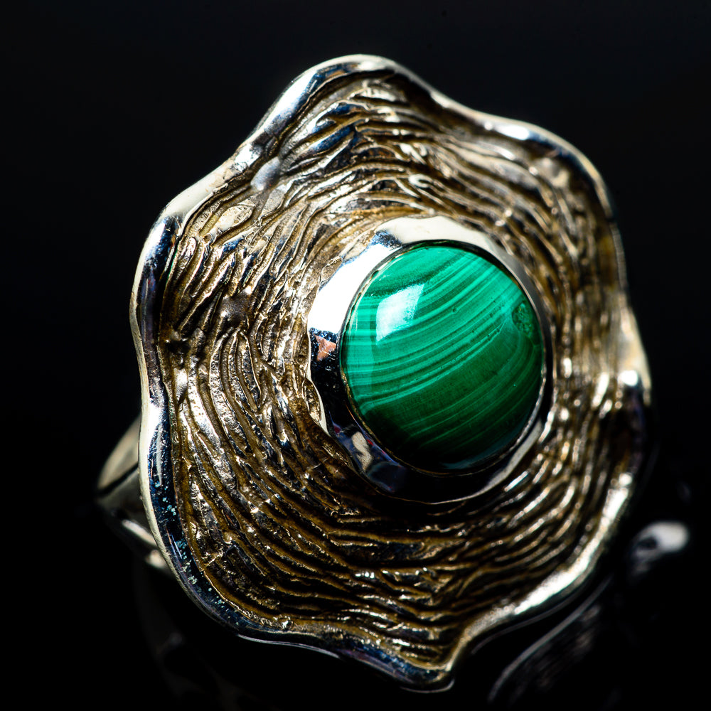 Malachite Rings handcrafted by Anasilvercos - RING21555