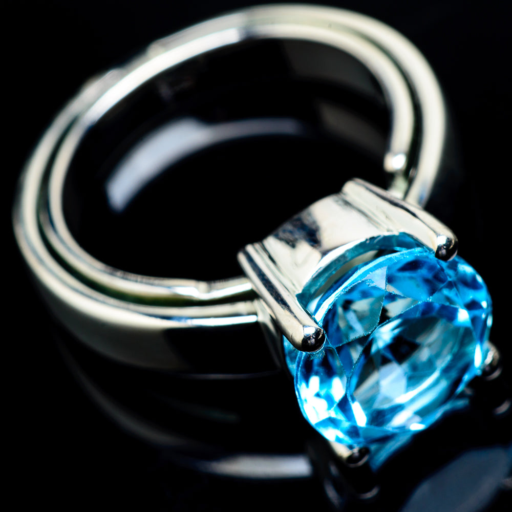 Blue Topaz Rings handcrafted by Anasilvercos - RING21614