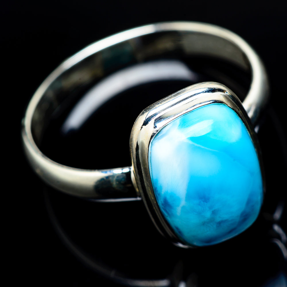 Larimar Rings handcrafted by Anasilvercos - RING21687