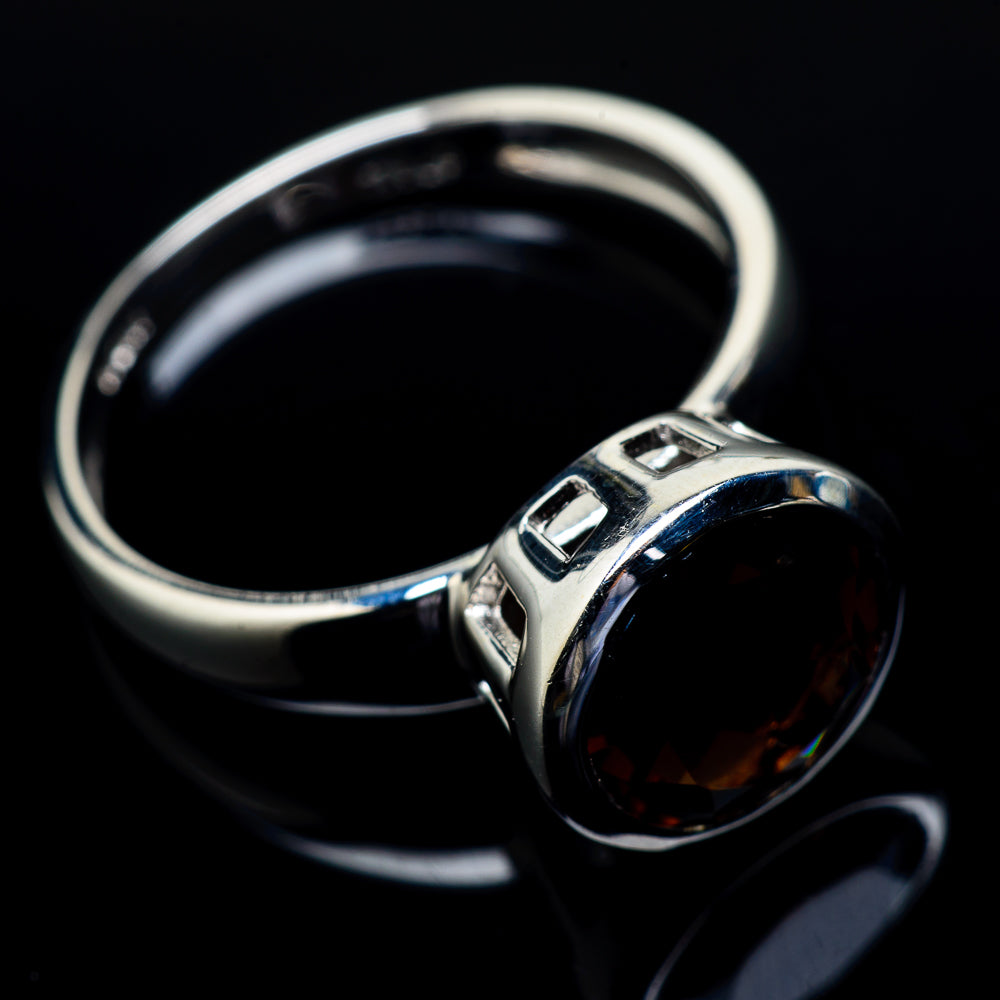 Smoky Quartz Rings handcrafted by Anasilvercos - RING21745