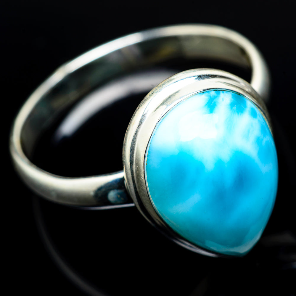 Larimar Rings handcrafted by Anasilvercos - RING21807