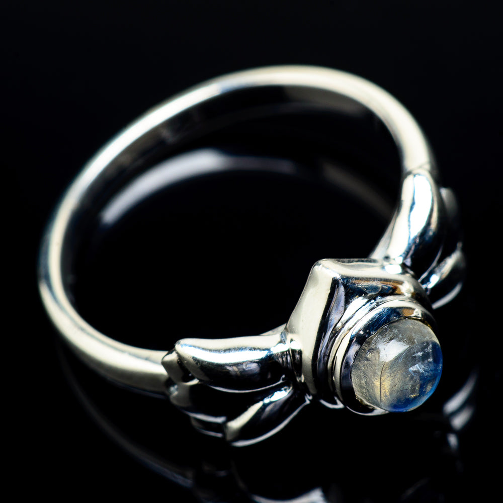 Rainbow Moonstone Rings handcrafted by Anasilvercos - RING21875